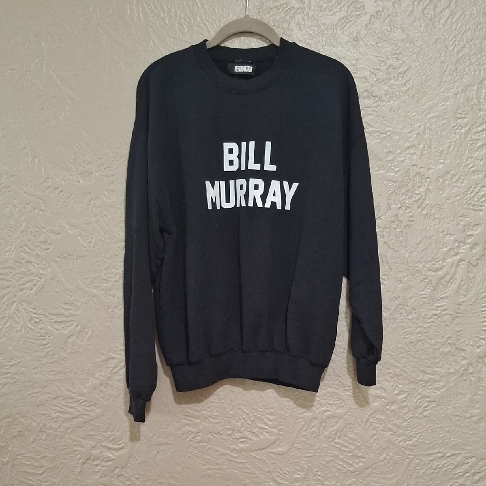 Reformation  Men Black Crewneck Sweater Size M